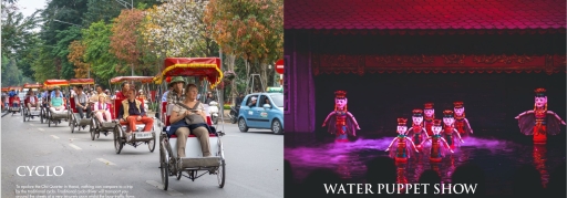Trải nghiệm xích lô và Múa rối nước