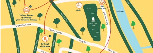 Sơ đồ thăm quan các điểm City Hà Nội