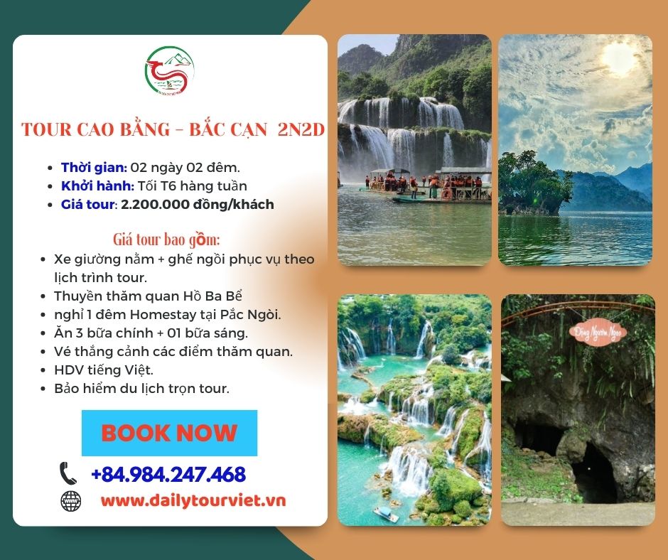 Tour cao Bằng - Bắc Cạn 2 ngày