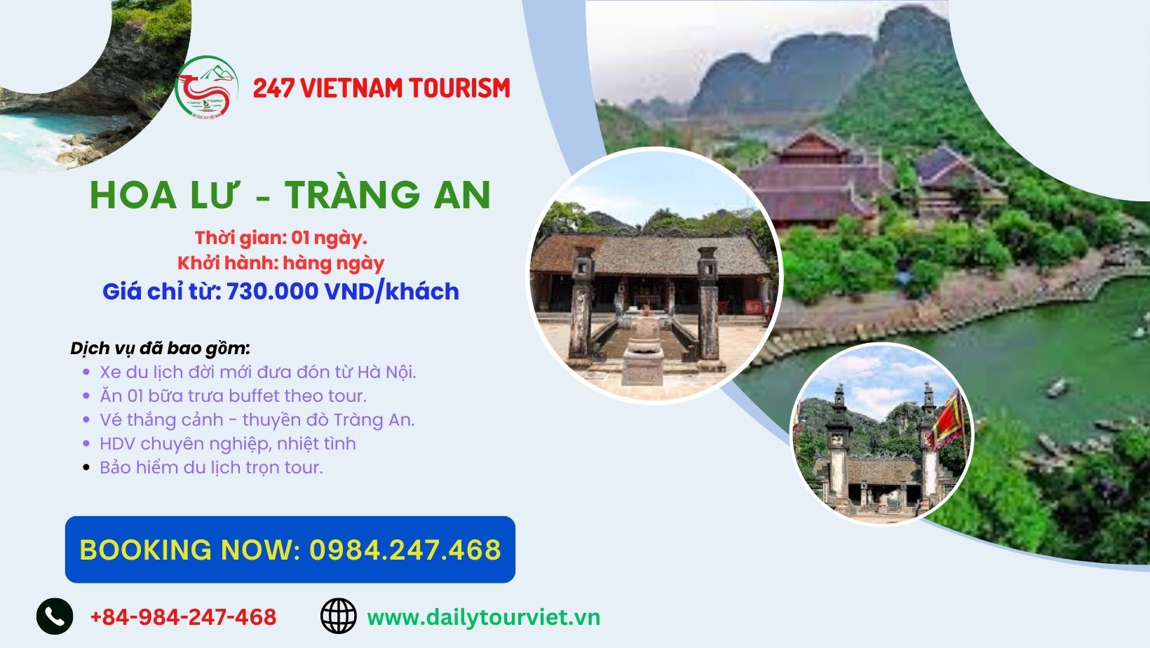 tour hoa lư - tràng an 1 ngày